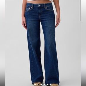 Low rise wid leg jeans